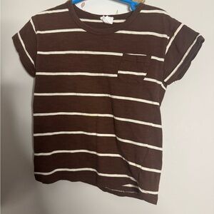 Jamie kay Brown Striped Kids T-Shirt 3